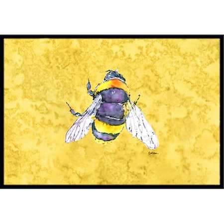 24 X 36 In. Bee On Yellow Indoor Or Outdoor Doormat